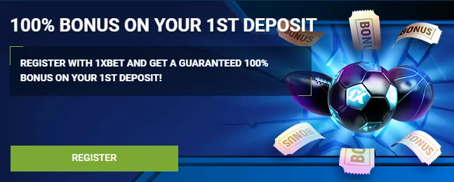 Bonus 100% on 1st deposit from 1xBet Vietnam for Cricket Betting